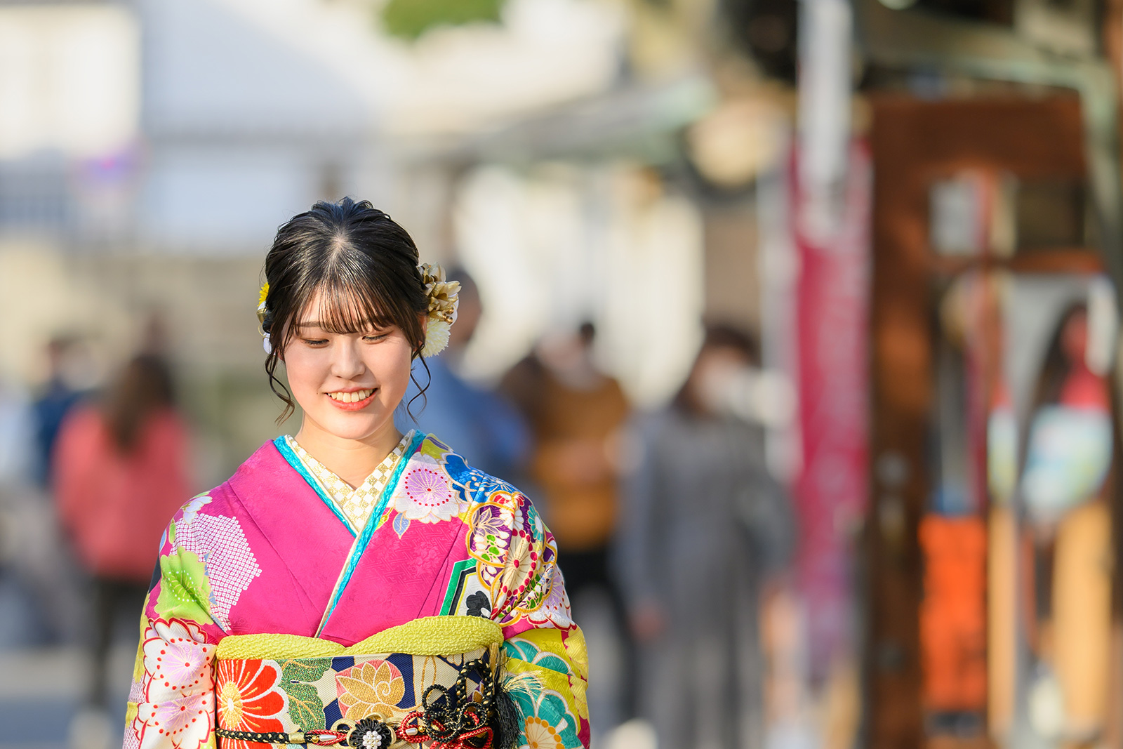 成人式振り袖写真の撮影も行います。岡山県を中心に全国どこでも出張撮影します。